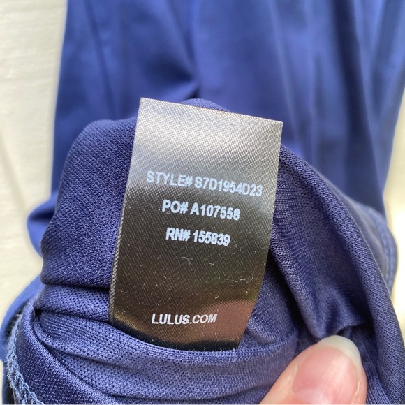 Lulu’s Forever Crush Navy Blue Strappy Sleeveless Skater dress size Medium - Picture 10 of 11